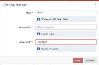 Ajouter un bail statique sur la box SFR